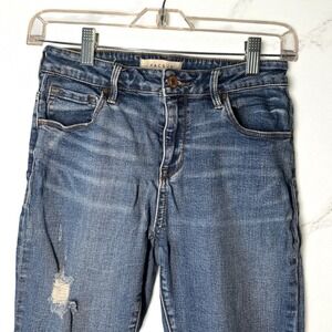 PacSun High Rise Skinny Distressed Ripped Blue Denim‎ Jeans Size 25